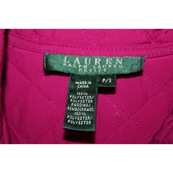 Lauren Ralph Lauren Diamond Quilted Jacket Hot Pink Fuchsia PS Petite S H14205 - Picture 4 of 10